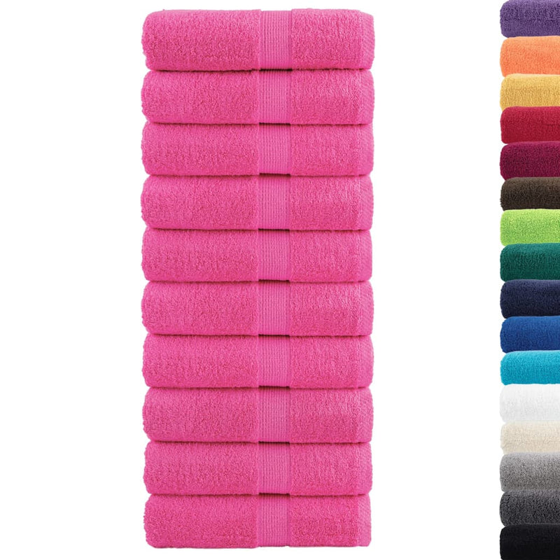 Afbeelding laden in galerijviewer, Vidaxl gastendoekjes solund 10 st 600 g m² 30x50 cm roze
