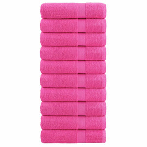 Vidaxl handdoeken solund 10 st 600 g m² 50x100 cm roze