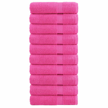 Vidaxl badhanddoeken solund 10 st 600 g m² 70x140 cm roze