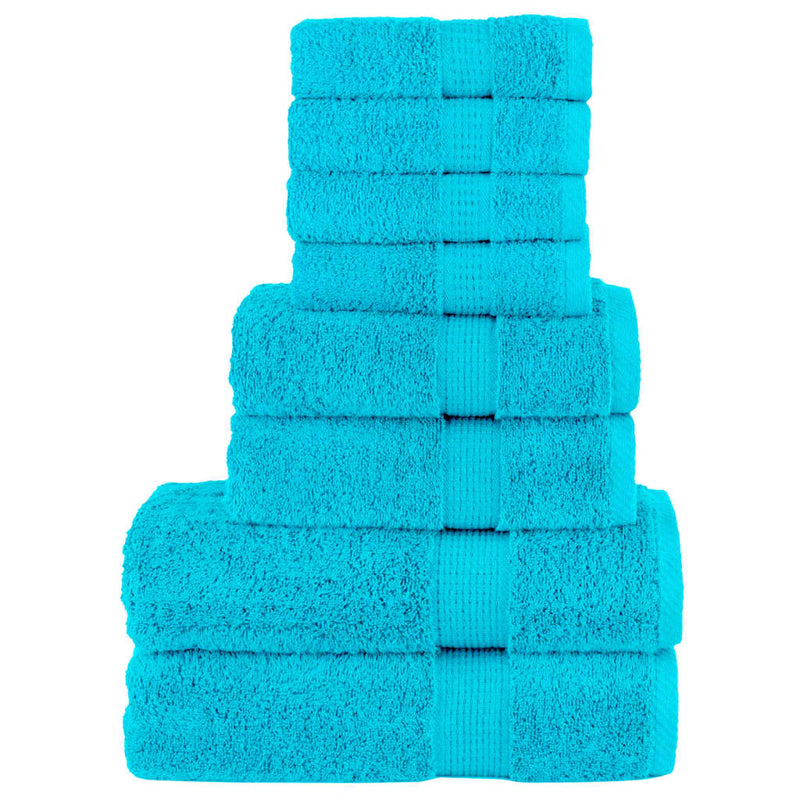 Load image into Gallery viewer, Vidaxl 8-delige handdoekenset solund 600 g m² turquoise
