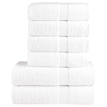 Vidaxl 6-delige handdoekenset solund 600 g m² wit