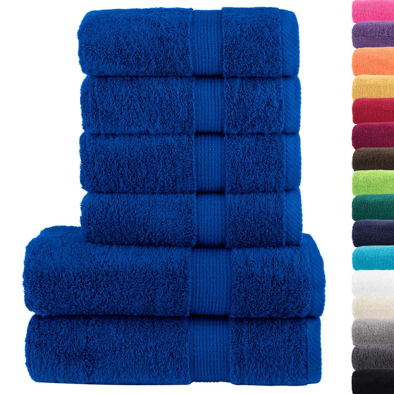 Load image into Gallery viewer, Vidaxl 6-delige handdoekenset solund 600 g m² blauw
