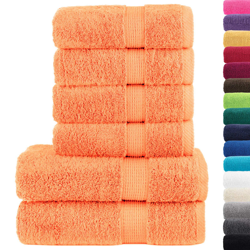 Load image into Gallery viewer, Vidaxl 6-delige handdoekenset solund 600 g m² oranje
