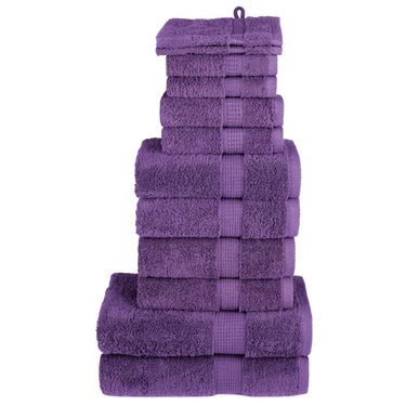 Vidaxl 12-delige handdoekenset solund 600 g m² paars