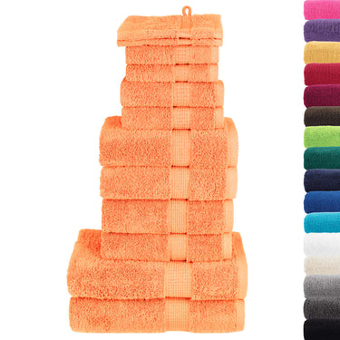 Vidaxl 12-delige handdoekenset solund 600 g m² oranje