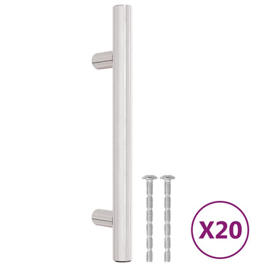 Vidaxl handvatten 20 st 96 mm roestvrij staal zilverkleurig