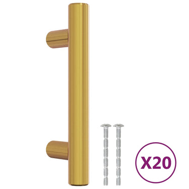 Vidaxl handvatten 20 st 64 mm roestvrij staal goudkleurig