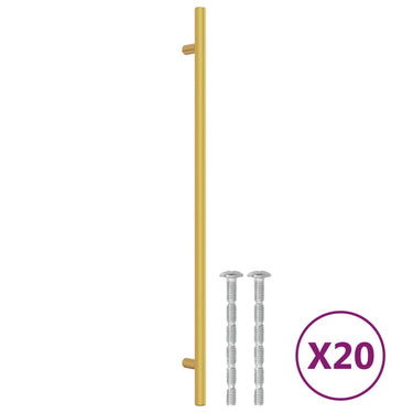 Vidaxl handvatten 20 st 320 mm roestvrij staal goudkleurig