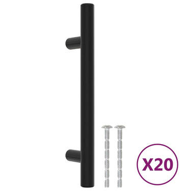 Vidaxl handvatten 20 st 96 mm roestvrij staal zwart