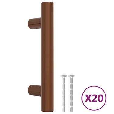 Vidaxl handvatten 20 st 64 mm roestvrij staal bronskleurig
