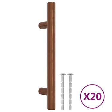 Vidaxl handvatten 20 st 96 mm roestvrij staal bronskleurig