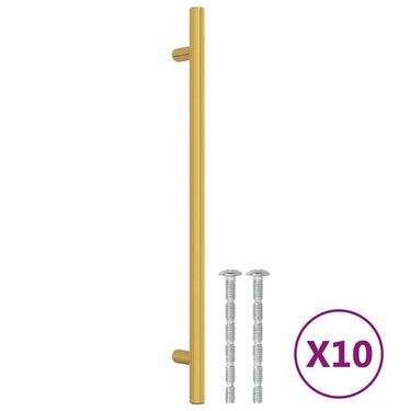 Vidaxl handvatten 10 st 224 mm roestvrij staal goudkleurig
