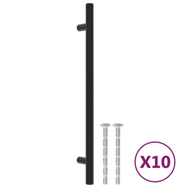 Vidaxl handvatten 10 st 192 mm roestvrij staal zwart