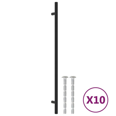 Vidaxl handvatten 10 st 320 mm roestvrij staal zwart