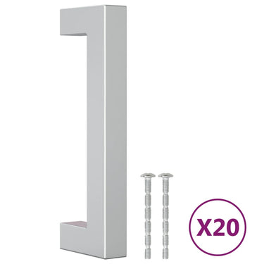 Vidaxl handvatten 20 st 96 mm roestvrij staal zilverkleurig
