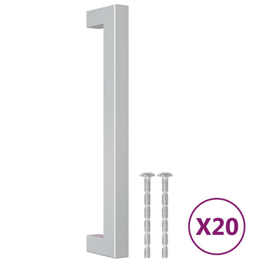 Vidaxl handvatten 20 st 160 mm roestvrij staal zilverkleurig
