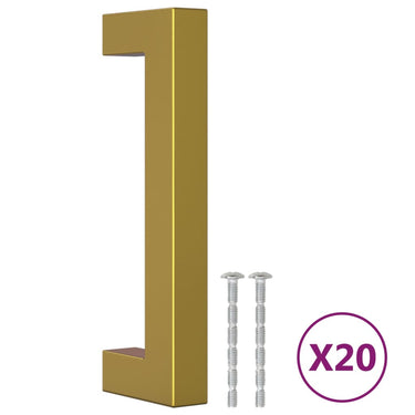 Vidaxl handvatten 20 st 96 mm roestvrij staal goudkleurig