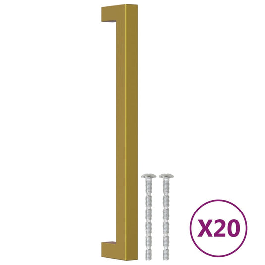 Vidaxl handvatten 20 st 192 mm roestvrij staal goudkleurig