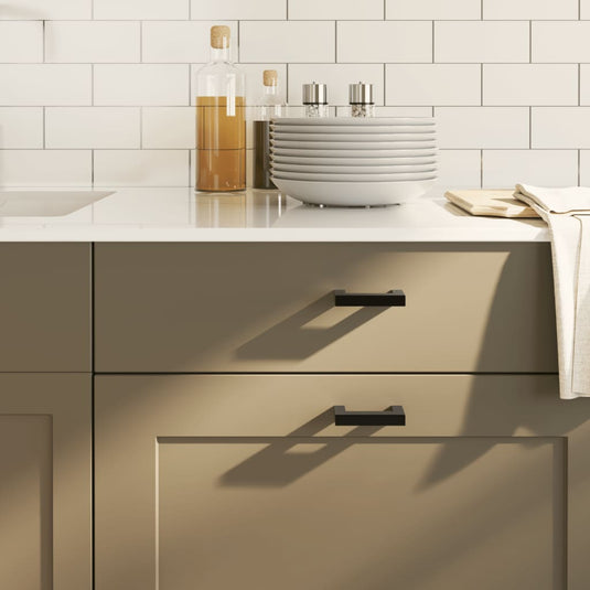 Vidaxl handvatten 20 st 64 mm roestvrij staal zwart