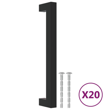 Vidaxl handvatten 20 st 160 mm roestvrij staal zwart