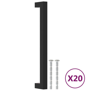 Vidaxl handvatten 20 st 192 mm roestvrij staal zwart