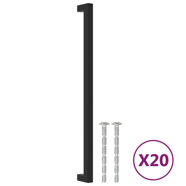 Vidaxl handvatten 20 st 320 mm roestvrij staal zwart