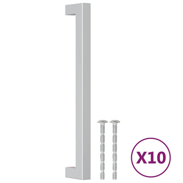 Vidaxl handvatten 10 st 192 mm roestvrij staal zilverkleurig