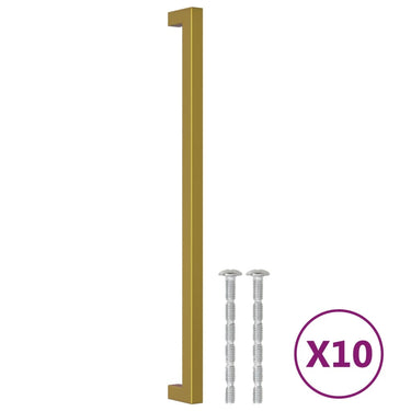 Vidaxl handvatten 10 st 320 mm roestvrij staal goudkleurig