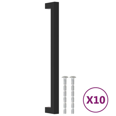 Vidaxl handvatten 10 st 224 mm roestvrij staal zwart