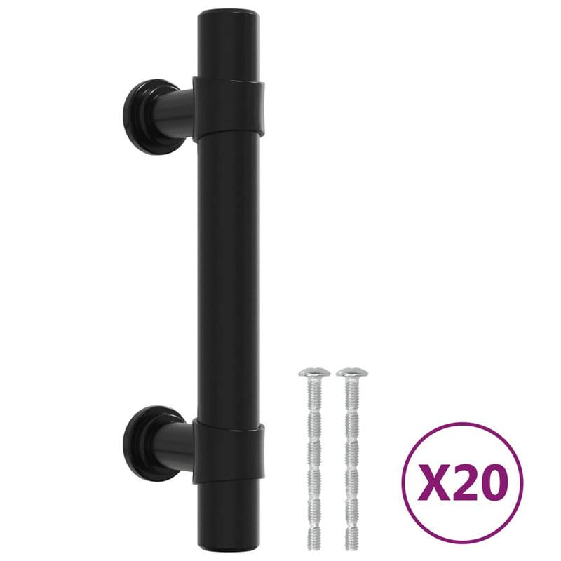 Load image into Gallery viewer, VidaXL Handvatten 20 st 64 mm roestvrij staal zwart

