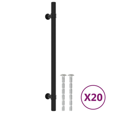 Vidaxl handvatten 20 st 192 mm roestvrij staal zwart