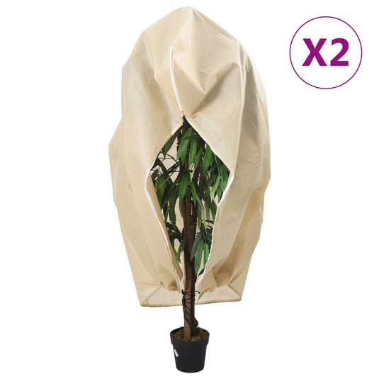 Vidaxl plantenhoezen met ritssluiting 2 st 70 g m² 1,2x1,8 m