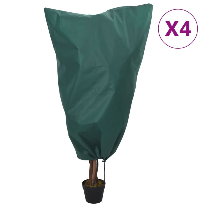 Load image into Gallery viewer, Vidaxl plantenhoezen met trekkoord 4 st 70 g m² 0,8x1 m
