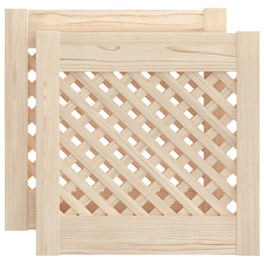 Vidaxl kastdeuren met latwerk 2 st 39,5x39,5 cm massief grenenhout
