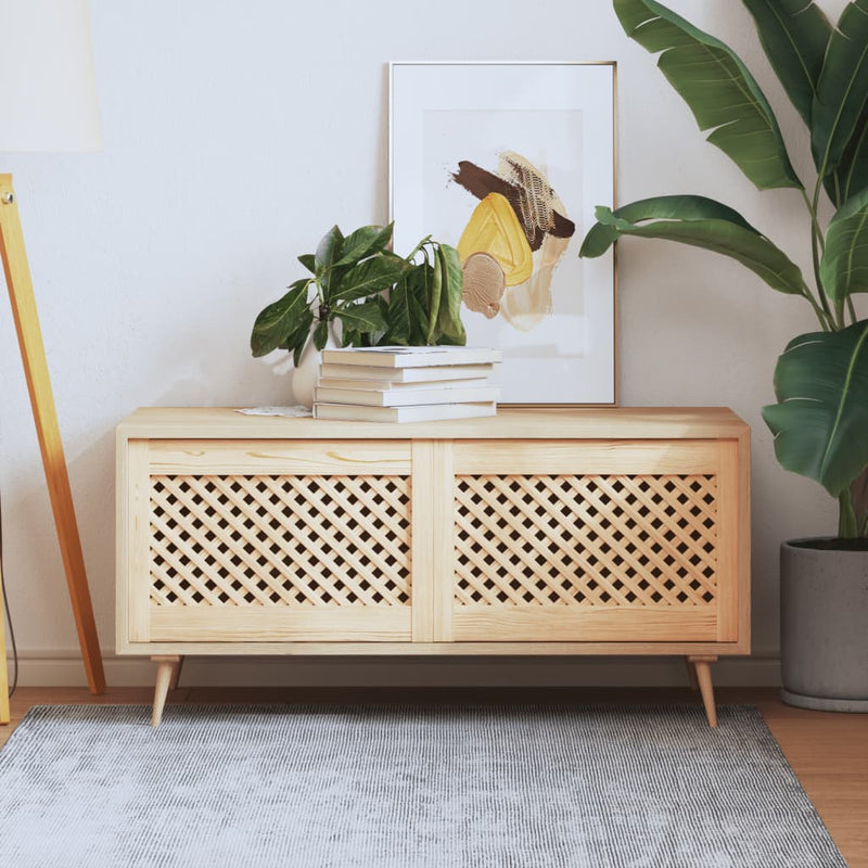 Load image into Gallery viewer, Vidaxl kastdeuren met latwerk 2 st 59,5x39,5 cm massief grenenhout
