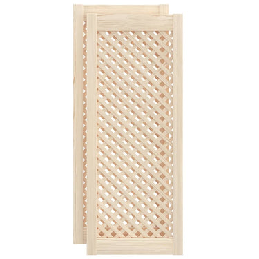 Vidaxl kastdeuren met latwerk 2 st 39,5x99 cm massief grenenhout