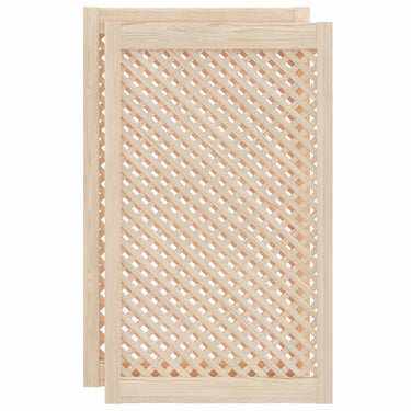 Vidaxl kastdeuren met latwerk 2 st 59,5x99 cm massief grenenhout