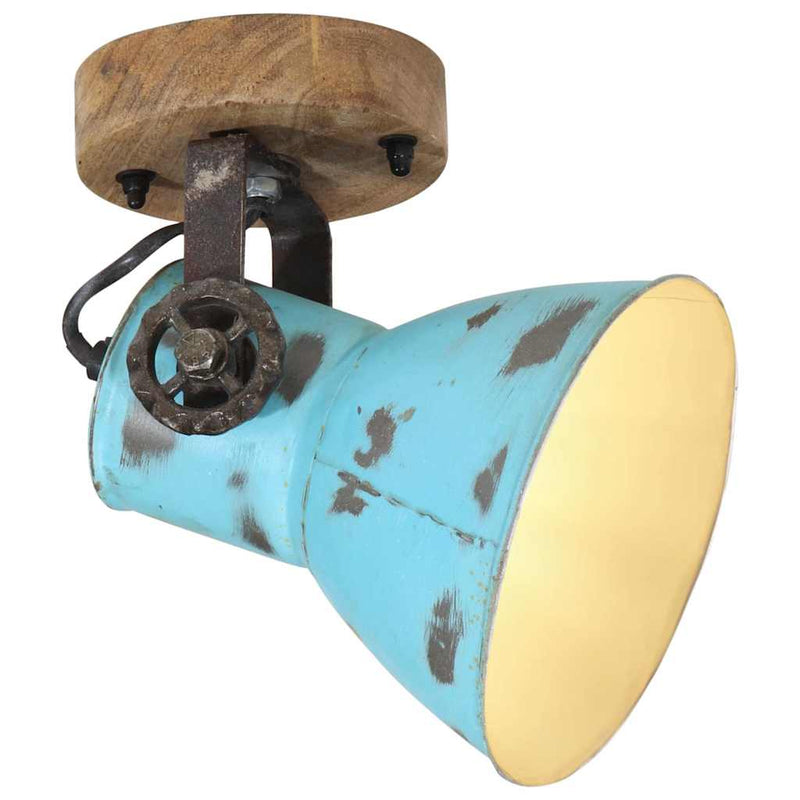 Load image into Gallery viewer, Vidaxl wandlamp 25 w e27 11,5x11,5x25 cm verweerd blauw
