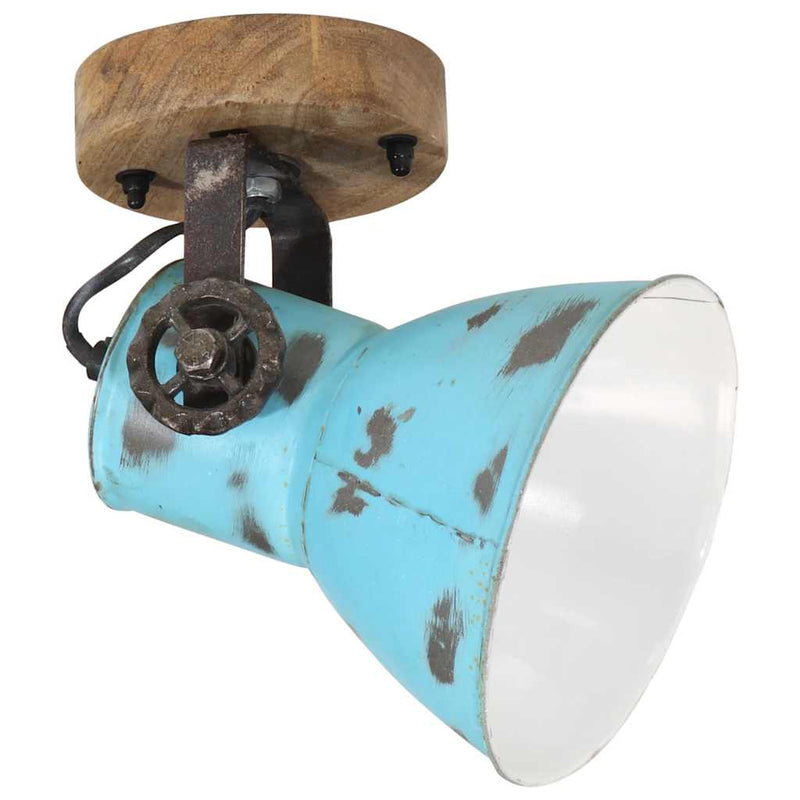 Load image into Gallery viewer, Vidaxl wandlamp 25 w e27 11,5x11,5x25 cm verweerd blauw
