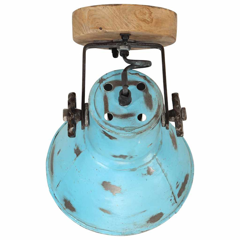 Load image into Gallery viewer, Vidaxl wandlamp 25 w e27 11,5x11,5x25 cm verweerd blauw
