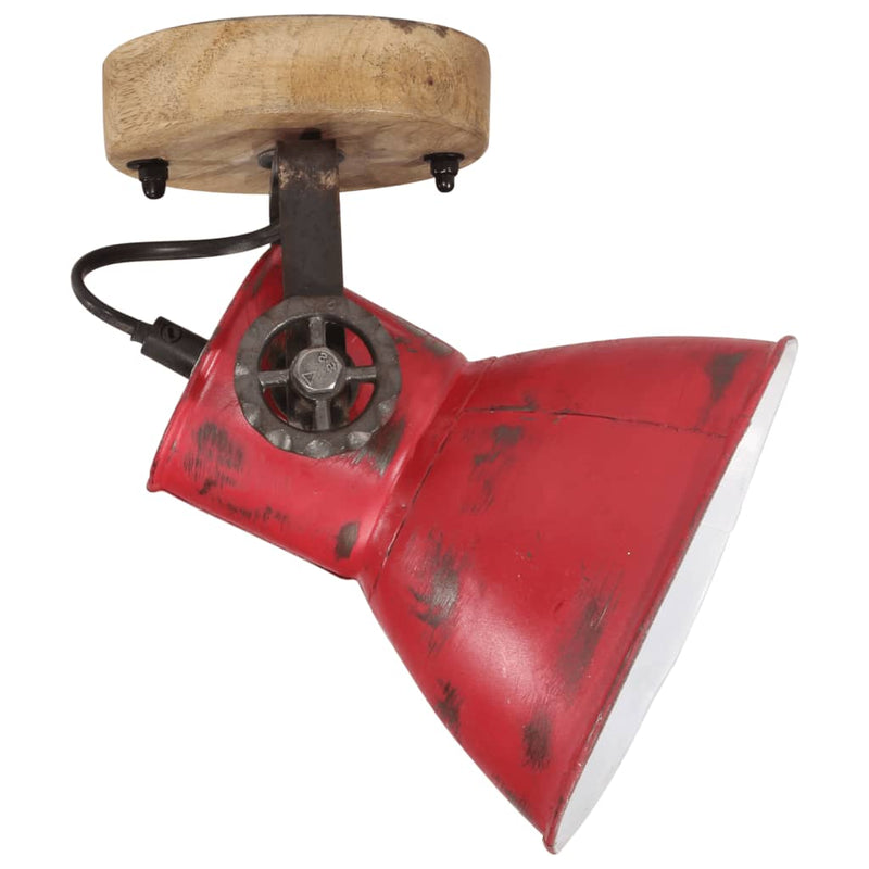 Load image into Gallery viewer, Vidaxl wandlamp 25 w e27 11,5x11,5x25 cm verweerd rood
