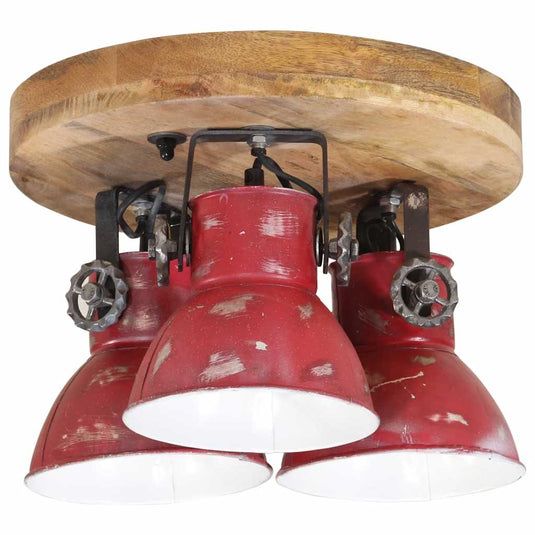 Vidaxl plafondlamp 25 w e27 35x35x25 cm verweerd rood