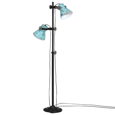Vidaxl vloerlamp 25 w e27 25x25x90 140 cm verweerd blauw