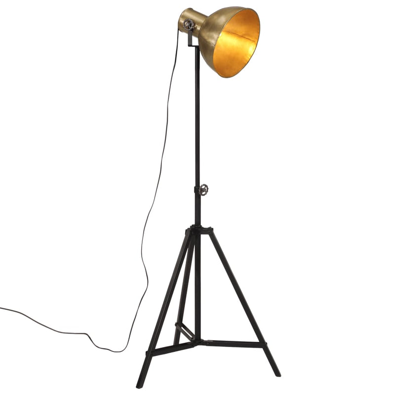 Load image into Gallery viewer, Vidaxl vloerlamp 25 w e27 61x61x90 150 cm antiek messingkleurig
