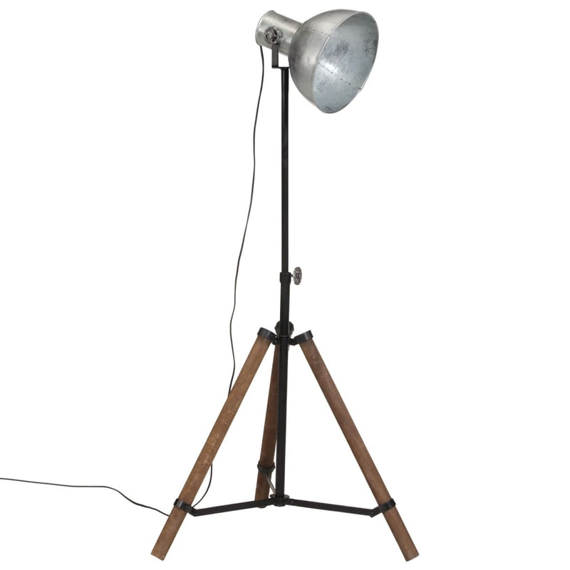 Load image into Gallery viewer, Vidaxl vloerlamp 25 w e27 75x75x90-150 cm vintage zilverkleurig
