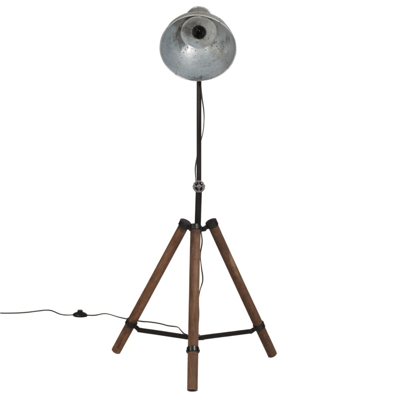 Load image into Gallery viewer, Vidaxl vloerlamp 25 w e27 75x75x90-150 cm vintage zilverkleurig
