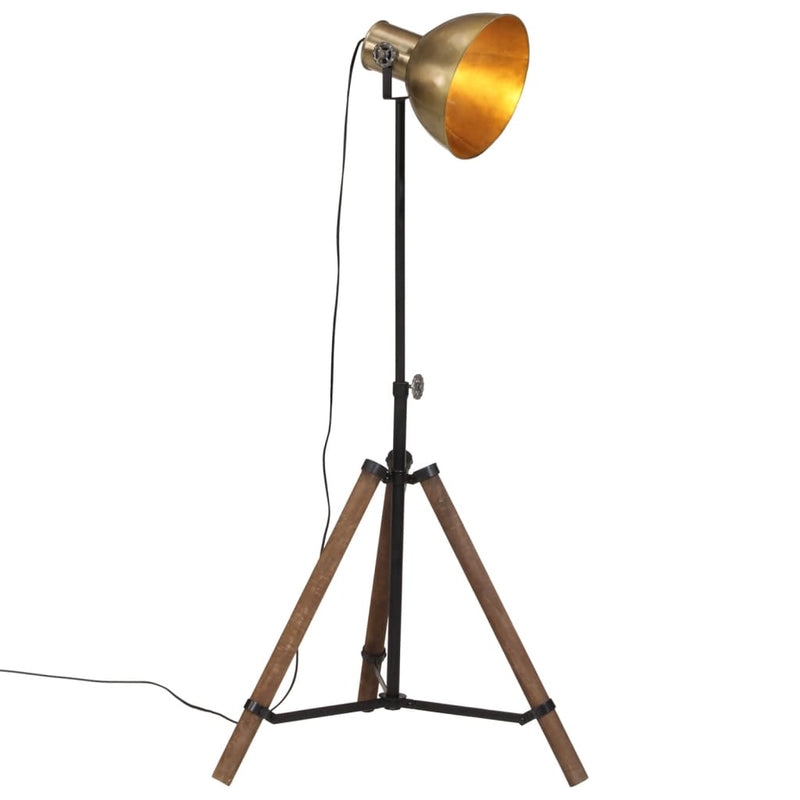 Load image into Gallery viewer, Vidaxl vloerlamp 25 w e27 75x75x90-150 cm antiek messingkleurig
