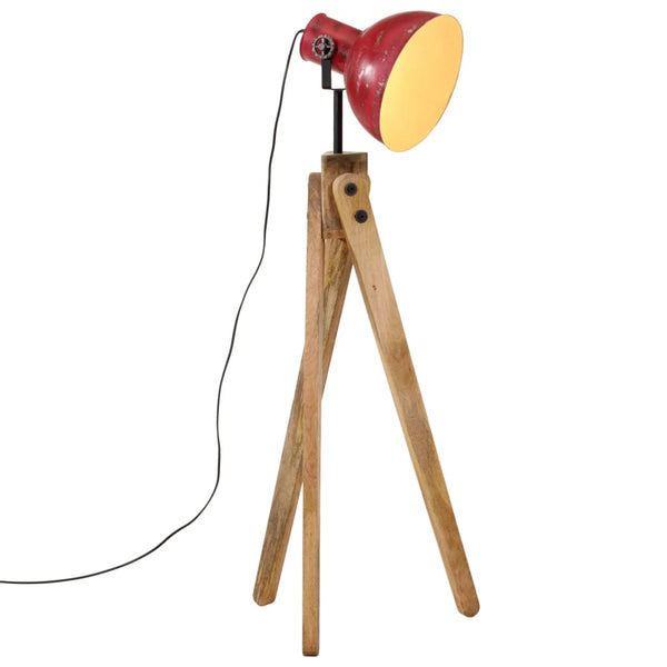 Vidaxl vloerlamp 25 w e27 45x45x120 cm verweerd rood