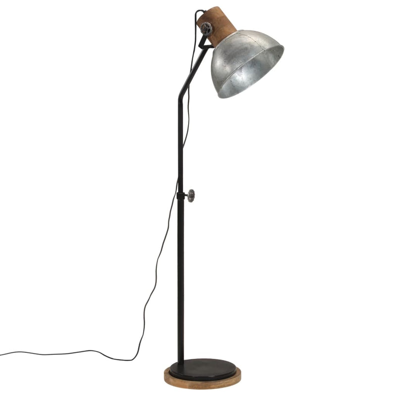 Load image into Gallery viewer, Vidaxl vloerlamp 25 w e27 30x30x100-150 cm vintage zilverkleurig
