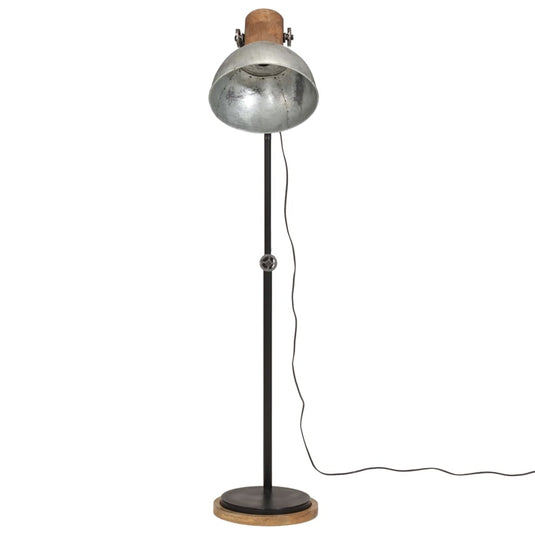 Vidaxl vloerlamp 25 w e27 30x30x100-150 cm vintage zilverkleurig
